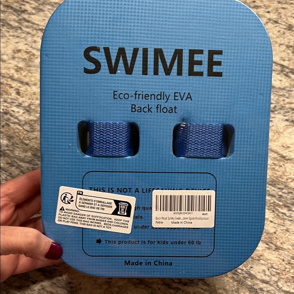 🇺🇸$5🇺🇸 Swimee Blue Yellow Pink Back Float Kids under 60 pounds NIP